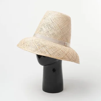 01901-hh7252 vasaros gamtos Lobis žolės rankų darbo fedoras bžūp vyrai, moterys, atostogų, laisvalaikio panamos skrybėlė