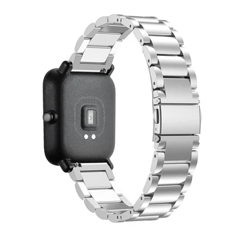 20mm Smart Watchband Metalo, Nerūdijančio Plieno juosta Laikrodžiai Dirželio Pakeitimo Žiūrėti Juostos Xiaomi Huami Amazfit Jaunimo Bitų Originalas