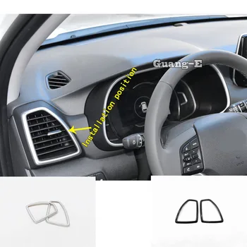 Automobilio Stilius Vidinis Garnyras Padengti Detektorius Apdaila Priekinės Oro Kondicionavimo Angos Ventiliacijos Rėmo Dalis 2vnt Skirti 