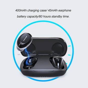 AWEI T20 Touch Kontrolės Ausinių TWS Bluetooth 5.0 HiFi Garso Mini In-Ear Ausines Muzikos Telefonu Ausinių su Mikrofonu