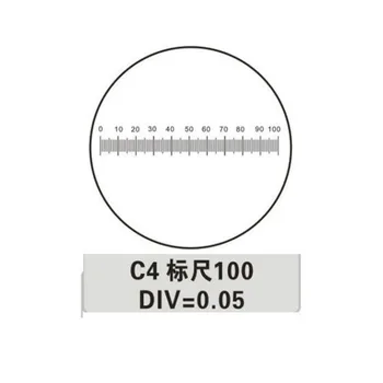C4 Okuliaro Staliuko Kalibravimo Stiklo skaidrių DIV 0,05 MM Tinklelis Matavimo Mikroskopo Okuliarą Staliuko