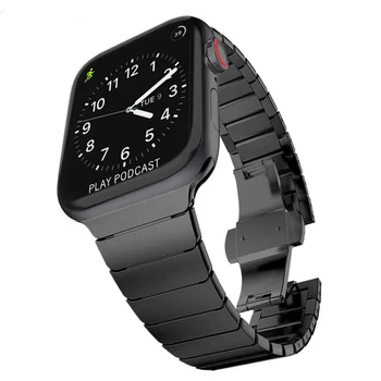 Dirželis Apple watch band 44mm/42mm iwatch 40mm 38mm Prabanga Nuorodą diržo apyrankė 
