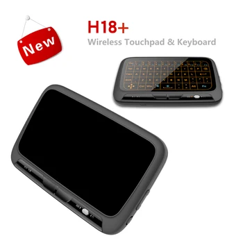 H18+ 2.4 GHz Wireless Keyboard Mini Oro Pelės Visą ekraną ryšį QWERTY Touchpad su Apšvietimo Funkcija, Skirtą 