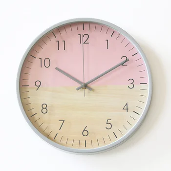 Mute Sieninis Laikrodis Namie Adata Pink Kūrybos Mados Sieninis Laikrodis Namų Puošybai Reloj Sumalti Šiuolaikinės Sienų Dekoras 12inch