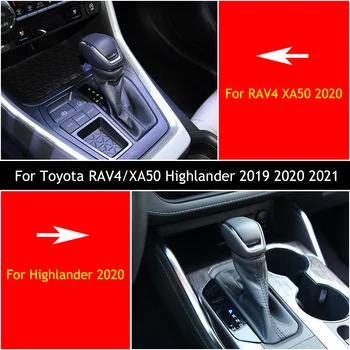 Toyota RAV4/XA50 Highlander 2019 2020 2021AT Automobilių Pavarų Perjungimo Rankenėlė Apima Apdailos Lipdukai Garnyras Automobilių optikos Reikmenys