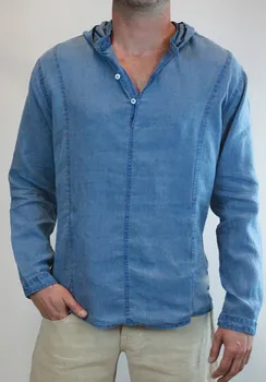 Vyriški Kinijos Lino Gobtuvu Marškinėliai Kieto ilgomis Rankovėmis Atsitiktinis Marškinėliai labai Didelis Shirt Juoda Balta Vyrų Vasaros Marškinėliai