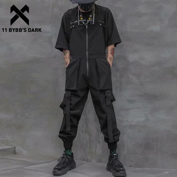 11 BYBB TAMSU Taktinis Funkciją, Kombinezonai Harajuku Hip-Hop Juostelės Krovinių Kelnės 2020 Užtrauktuku Tamsiai Poilsiu Mens Kelnės Streetwear