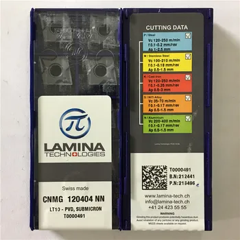 CNMG120404-NN LT10 Originalus LAMINA karbido įterpti su geriausios kokybės 10vnt/lot nemokamas pristatymas