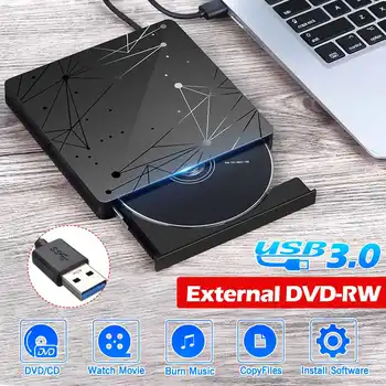 Išorinis DVD Diske USB 3.0 Portable CD DVD RW Drive Rašytojas Degiklis Optinis Grotuvas Suderinamas su 