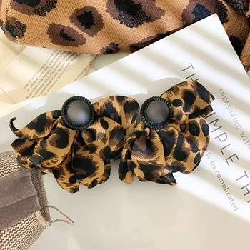 Mados bohemiškas stilius leopard medžiaga negabaritinių lašas auskarai, šaliai, papuošalai, dovanos, ponios dideli auskarai