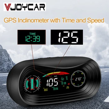 Vjoycar VP18 2020 Naujas GPS HUD Head Up Display 12V Automobilio Spidometras Inclinometer Pikis Automobilių Įtampos Kompasą, Aukščio Laikrodis